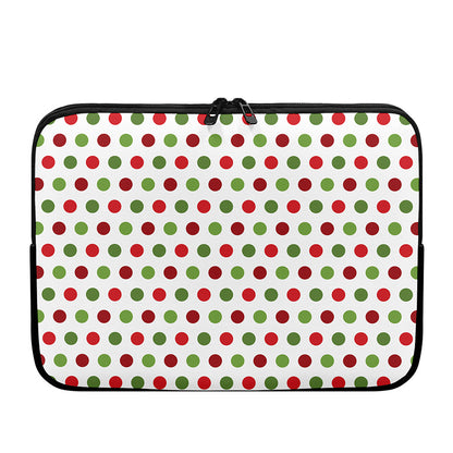 Merry Christmas Polka Dot Pattern Print Laptop Sleeve