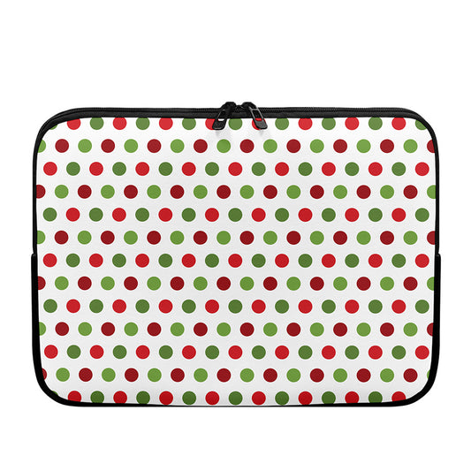 Merry Christmas Polka Dot Pattern Print Laptop Sleeve