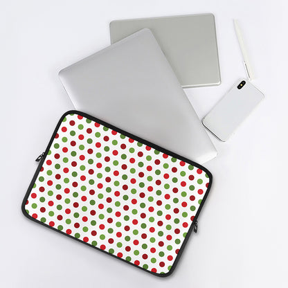 Merry Christmas Polka Dot Pattern Print Laptop Sleeve