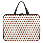 Merry Christmas Polka Dot Pattern Print Laptop Sleeve With Handle