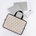 Merry Christmas Polka Dot Pattern Print Laptop Sleeve With Handle