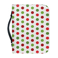 Merry Christmas Polka Dot Pattern Print Leather Bible Cover