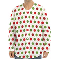 Merry Christmas Polka Dot Pattern Print Long Sleeve Baseball Jersey