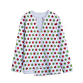 Merry Christmas Polka Dot Pattern Print Long Sleeve Short Coat