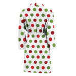 Merry Christmas Polka Dot Pattern Print Men's Bathrobe