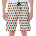Merry Christmas Polka Dot Pattern Print Men's Beach Shorts