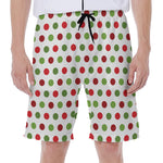 Merry Christmas Polka Dot Pattern Print Men's Beach Shorts