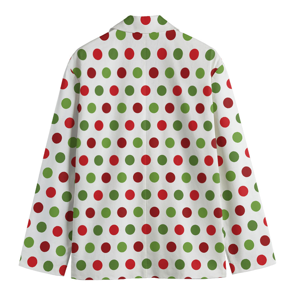 Merry Christmas Polka Dot Pattern Print Men's Blazer