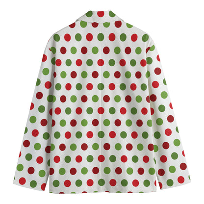 Merry Christmas Polka Dot Pattern Print Men's Blazer