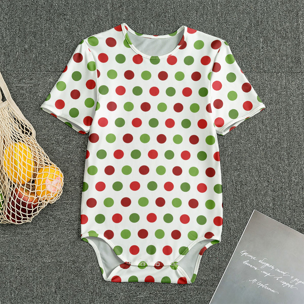 Merry Christmas Polka Dot Pattern Print Men's Bodysuit