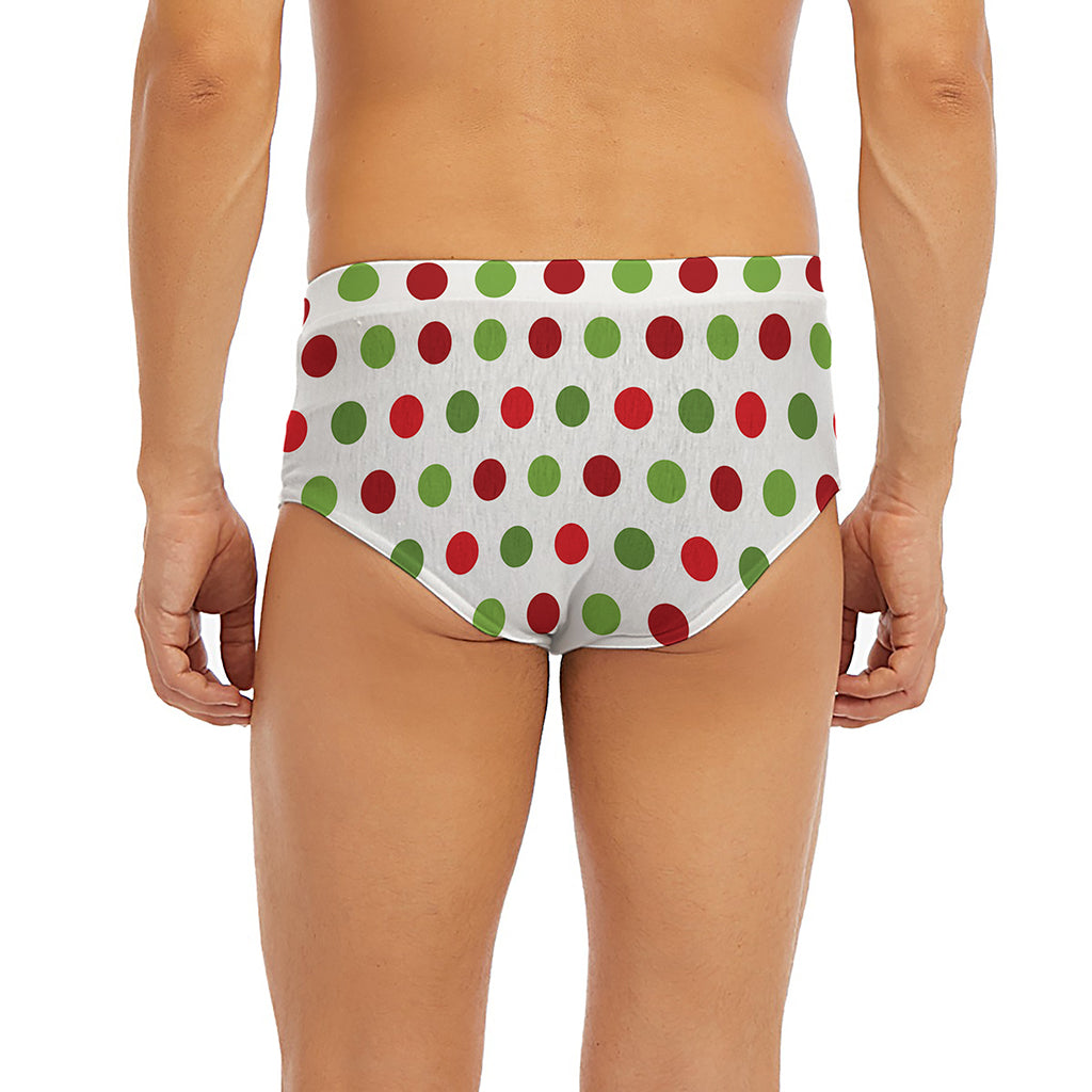 Merry Christmas Polka Dot Pattern Print Men's Briefs