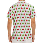 Merry Christmas Polka Dot Pattern Print Men's Deep V-Neck Shirt