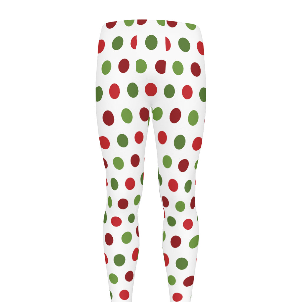Merry Christmas Polka Dot Pattern Print Men's leggings