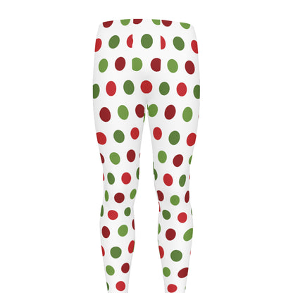 Merry Christmas Polka Dot Pattern Print Men's leggings