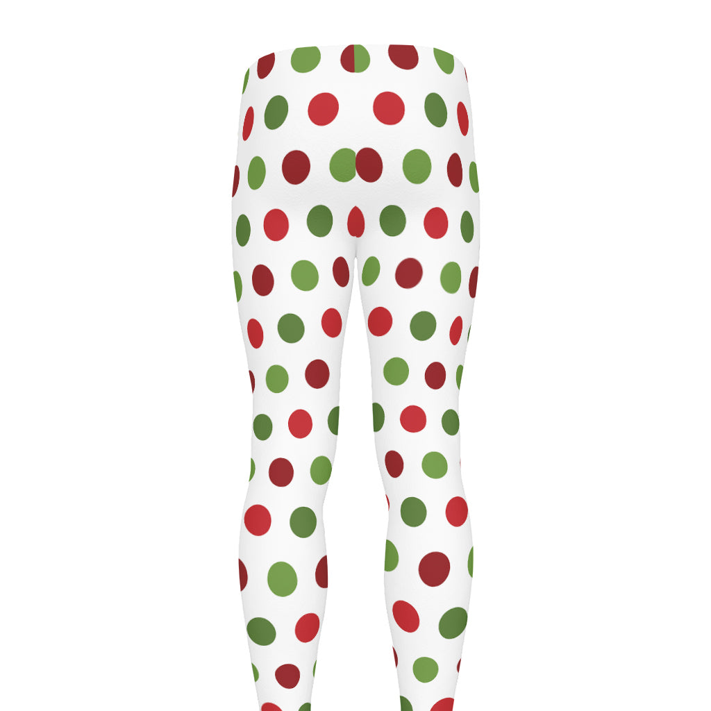 Merry Christmas Polka Dot Pattern Print Men's leggings