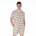 Merry Christmas Polka Dot Pattern Print Men's Romper