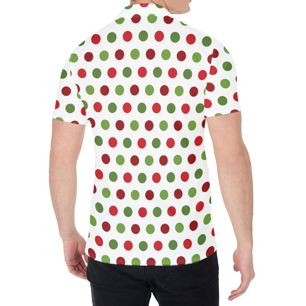 Merry Christmas Polka Dot Pattern Print Men's Shirt