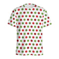 Merry Christmas Polka Dot Pattern Print Men's Athletic T-Shirt