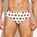 Merry Christmas Polka Dot Pattern Print Men's Swim Briefs