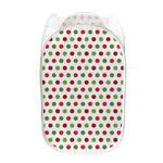 Merry Christmas Polka Dot Pattern Print Mesh Laundry Hamper