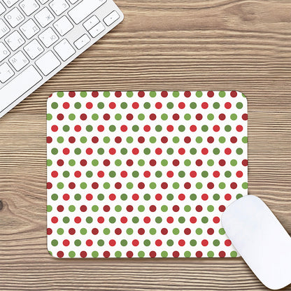 Merry Christmas Polka Dot Pattern Print Mouse Pad