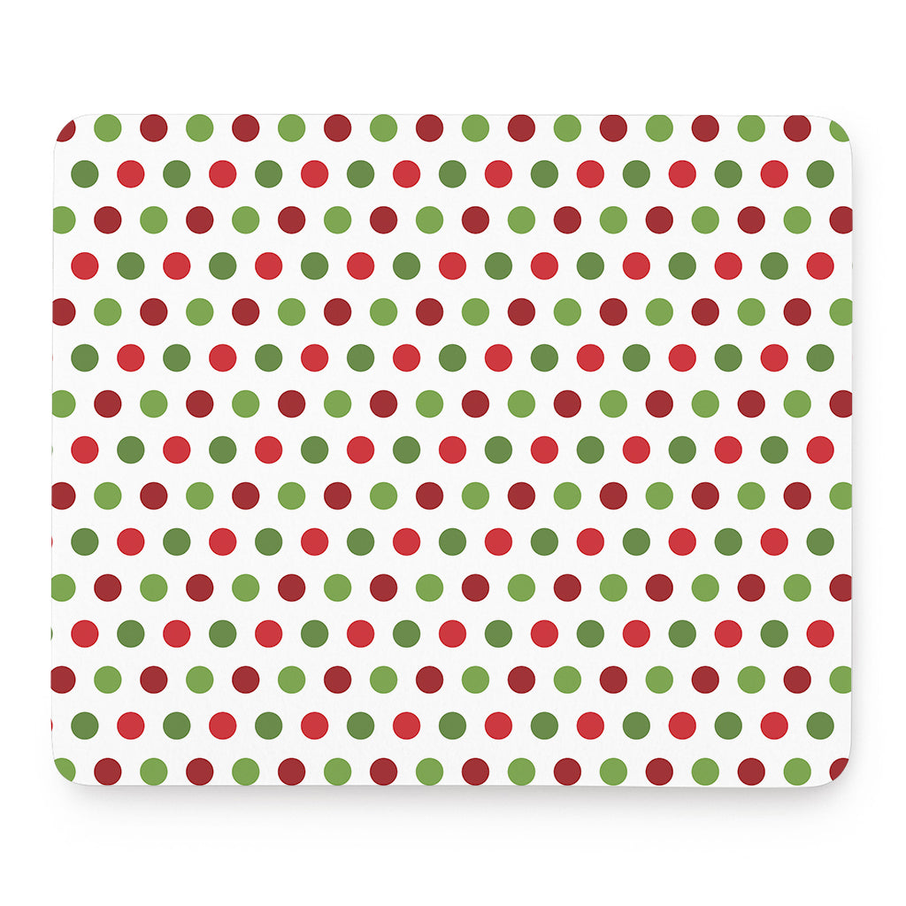 Merry Christmas Polka Dot Pattern Print Mouse Pad