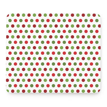 Merry Christmas Polka Dot Pattern Print Mouse Pad