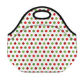 Merry Christmas Polka Dot Pattern Print Neoprene Lunch Bag
