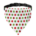 Merry Christmas Polka Dot Pattern Print Over The Collar Dog Bandana