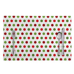 Merry Christmas Polka Dot Pattern Print Placemat