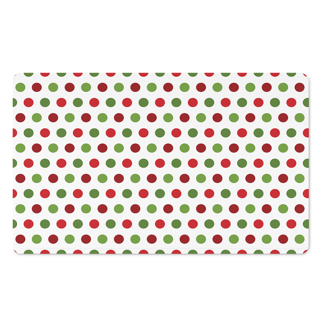 Merry Christmas Polka Dot Pattern Print Polyester Doormat