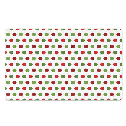 Merry Christmas Polka Dot Pattern Print Polyester Doormat