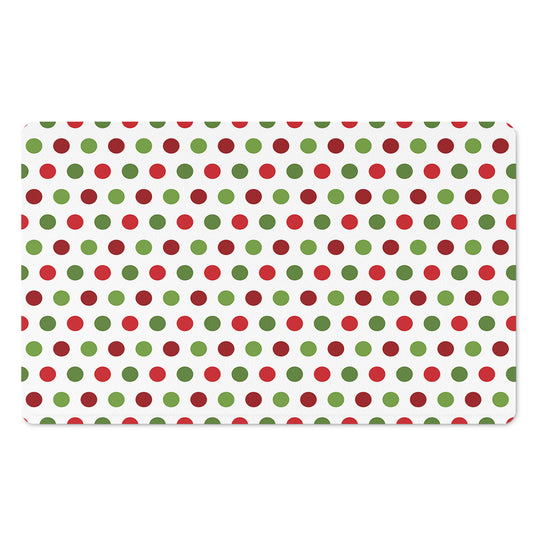 Merry Christmas Polka Dot Pattern Print Polyester Doormat