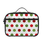 Merry Christmas Polka Dot Pattern Print Portable Lunch Bag