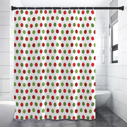 Merry Christmas Polka Dot Pattern Print Premium Shower Curtain