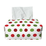 Merry Christmas Polka Dot Pattern Print Rectangle Tissue Box Cover