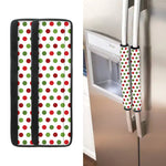 Merry Christmas Polka Dot Pattern Print Refrigerator Handle Covers