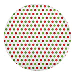 Merry Christmas Polka Dot Pattern Print Round Blanket