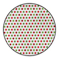 Merry Christmas Polka Dot Pattern Print Round Floor Mat