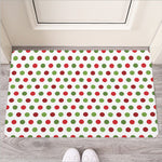 Merry Christmas Polka Dot Pattern Print Rubber Doormat