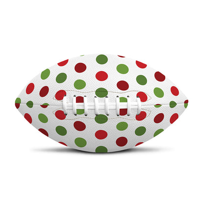 Merry Christmas Polka Dot Pattern Print Rugby Ball