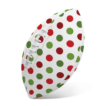 Merry Christmas Polka Dot Pattern Print Rugby Ball