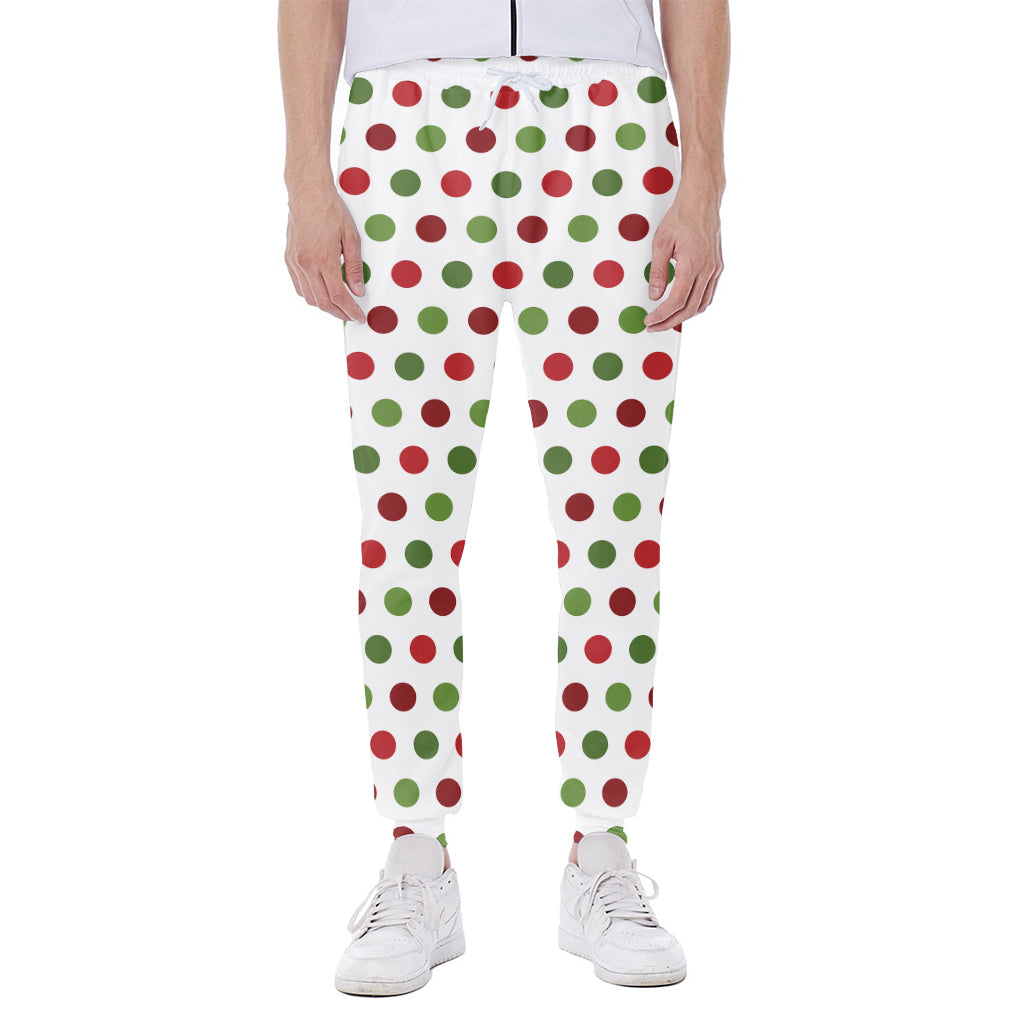 Merry Christmas Polka Dot Pattern Print Scuba Joggers