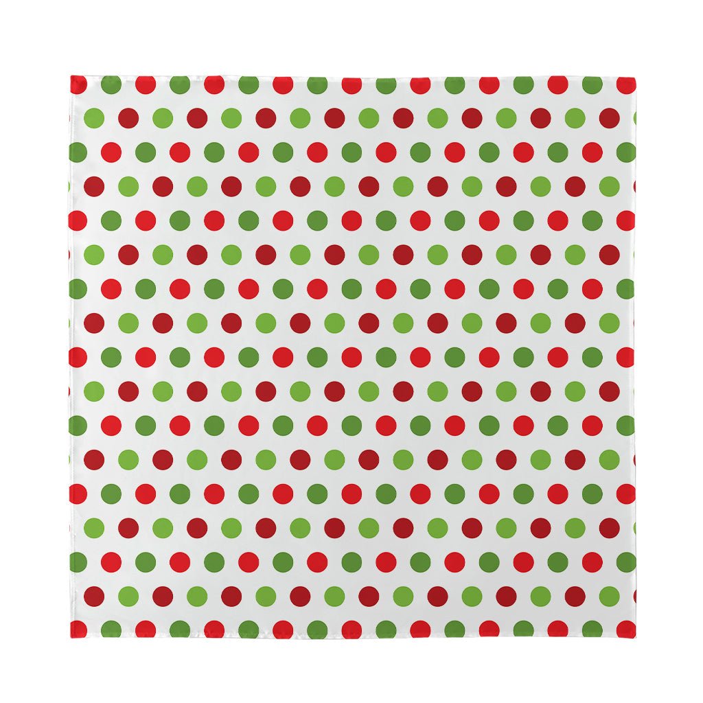 Merry Christmas Polka Dot Pattern Print Silk Bandana