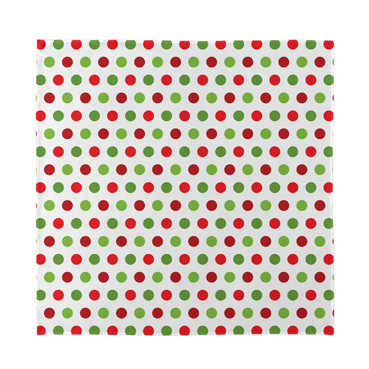 Merry Christmas Polka Dot Pattern Print Silk Bandana