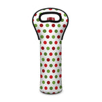 Merry Christmas Polka Dot Pattern Print Single Neoprene Wine Tote