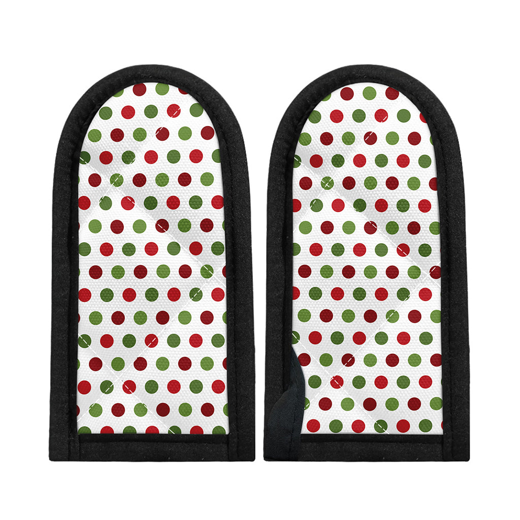 Merry Christmas Polka Dot Pattern Print Skillet Handle Cover