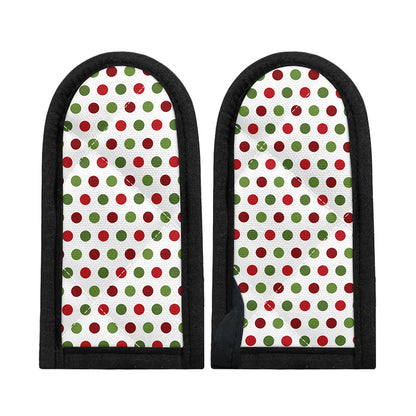 Merry Christmas Polka Dot Pattern Print Skillet Handle Cover