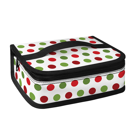 Merry Christmas Polka Dot Pattern Print Small Lunch Bag