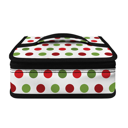 Merry Christmas Polka Dot Pattern Print Small Lunch Bag